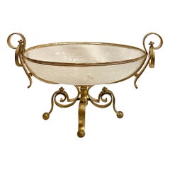 Antique French Napoleon III Ormolu Mounted Crystal Centerpiece, Circa 1885.