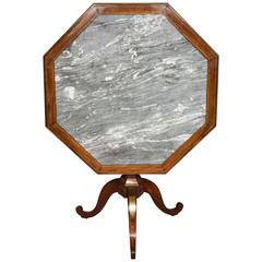 Late 18th Century French Louis XVI Octagonal Mahogany Tripod Table