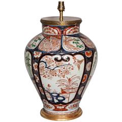 Early 18th Century Japanese Imari Vase Lamped