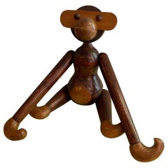 Large Wood Monkey in the style of Kay Bojesen