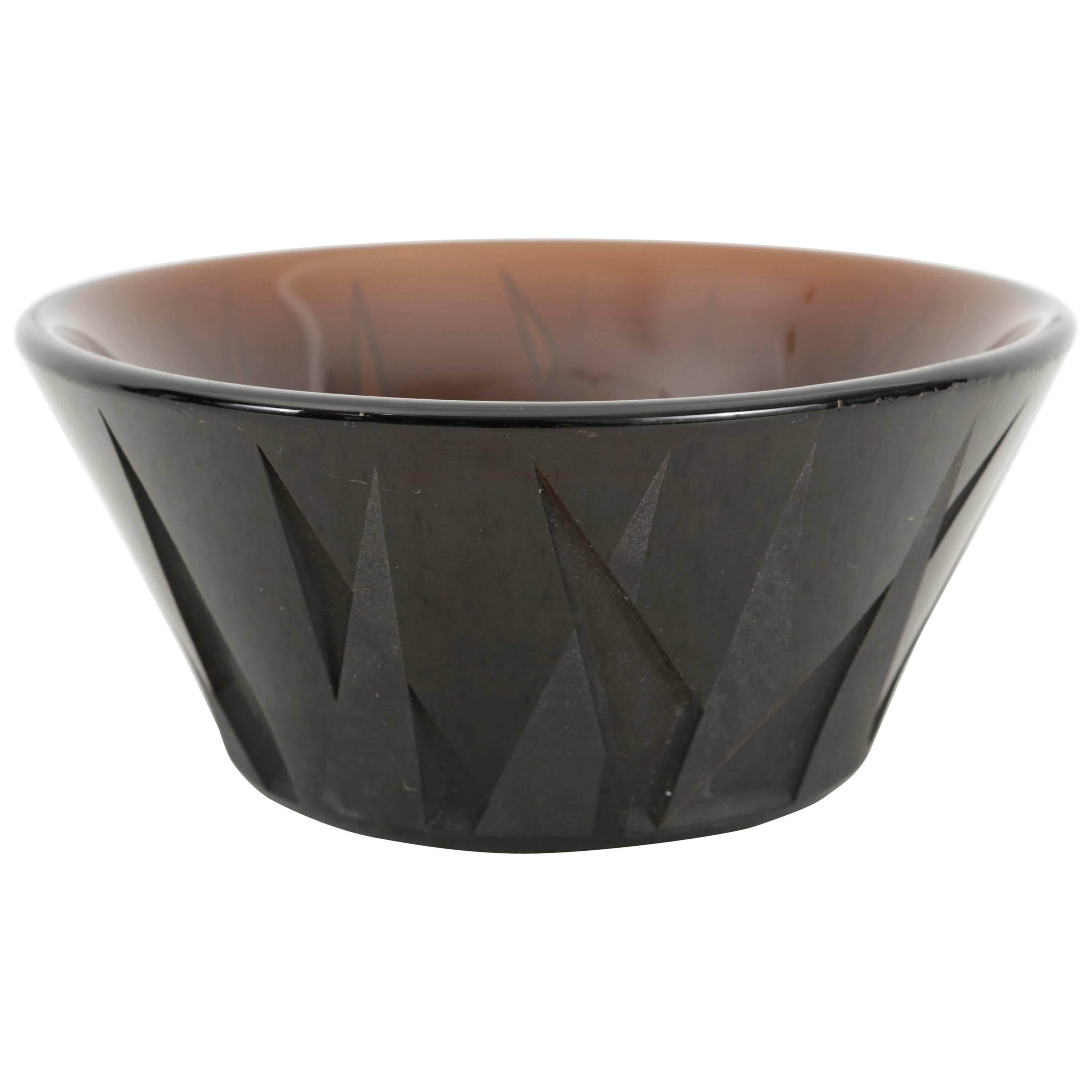 Jean Luce Art Deco Glass Bowl For Sale