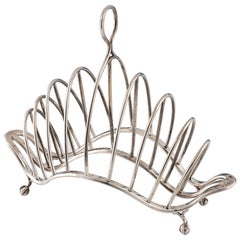 Eight Division Sterling Silver Toast Rack 1882