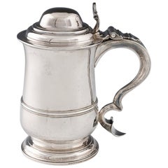 Georgian Silver Domed Pint Tankard London 1779
