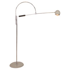 Robert Sonneman Orbiter Chrome Adjustable Swing-Arm Floor Lamp