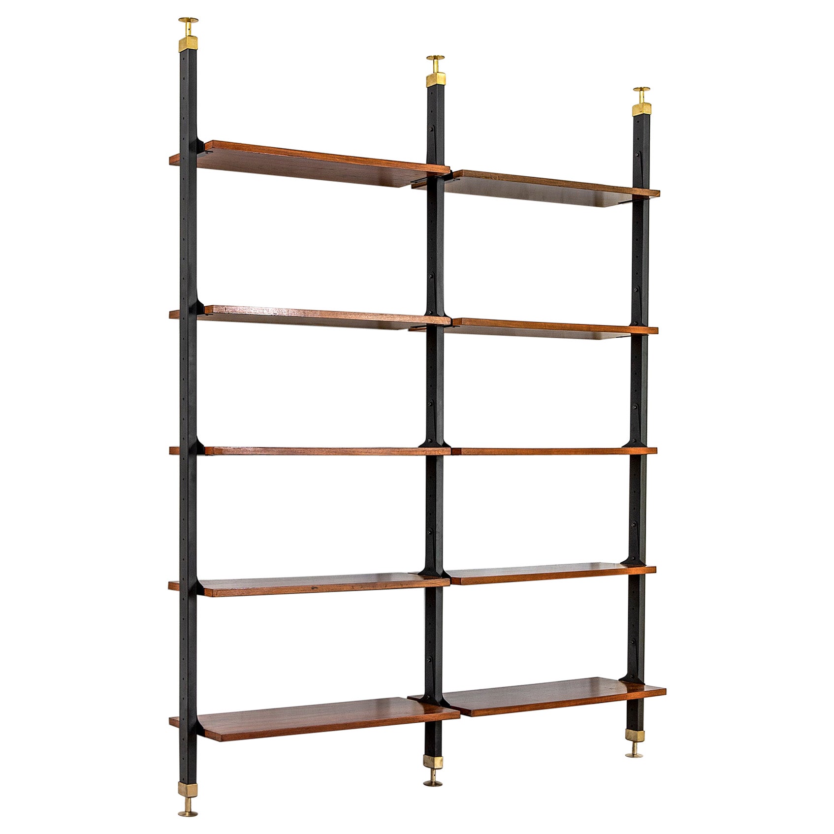 20th Century, Italia Production Wall Wooden Bookcase 60s
