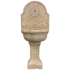 Italian Limestone Wall Fountain