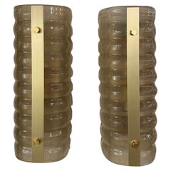 Pair of Modern Barrel Murano Sconces