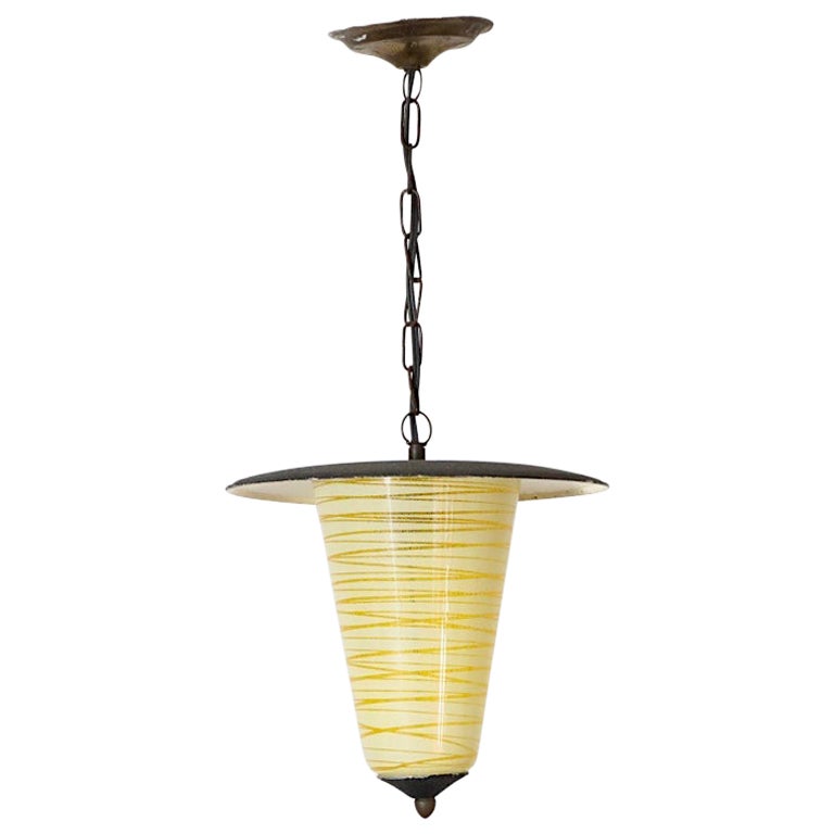 1950s French Pilastro - Mategot Style Ceiling Light