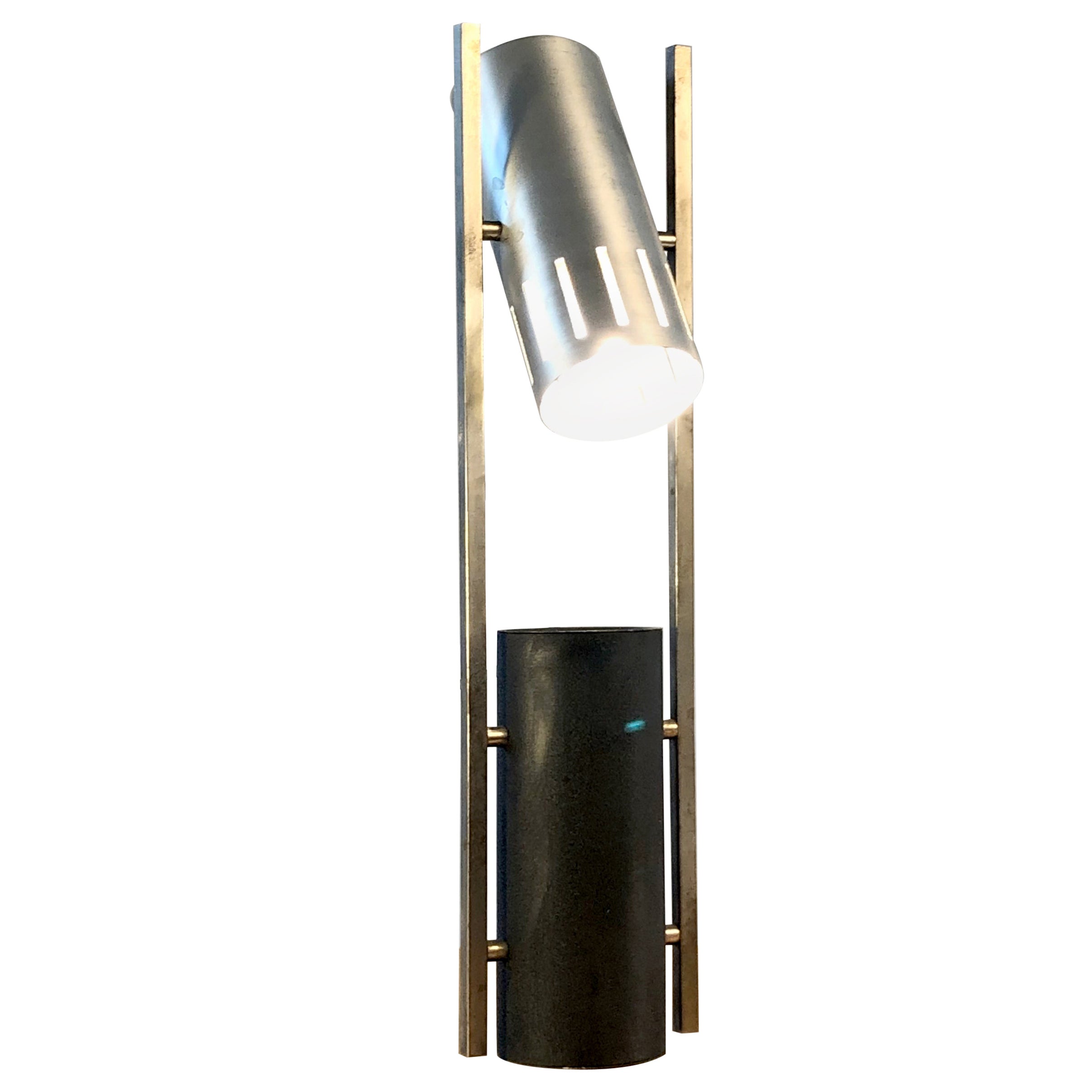 Lampe de bureau moderniste mi-siècle moderne par STILNOVO, Italie 1950
