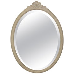 19th Century Oval Painted Mirror