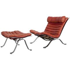 Lounge Chair with Ottoman by Arne Norell, Model. Ari