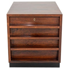 Vintage 1960s Bodil Kjaer Office Storage Pedestal Cabinet by CI Designs in Rosewood