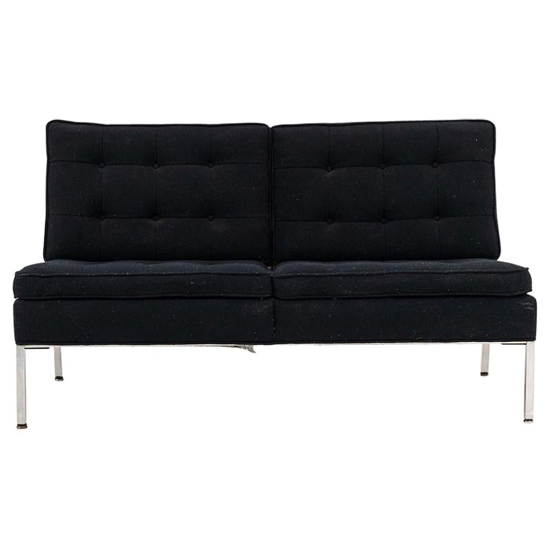 1960s Gordon Bunshaft and Davis Allen for Thonet Tuxedo Two Seat Loveseat Sofa