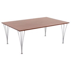 Tavolino da caffè degli anni '60 Piet Hein, Mathsson, Jacobsen e Arne Jacobsen per Fritz Hansen