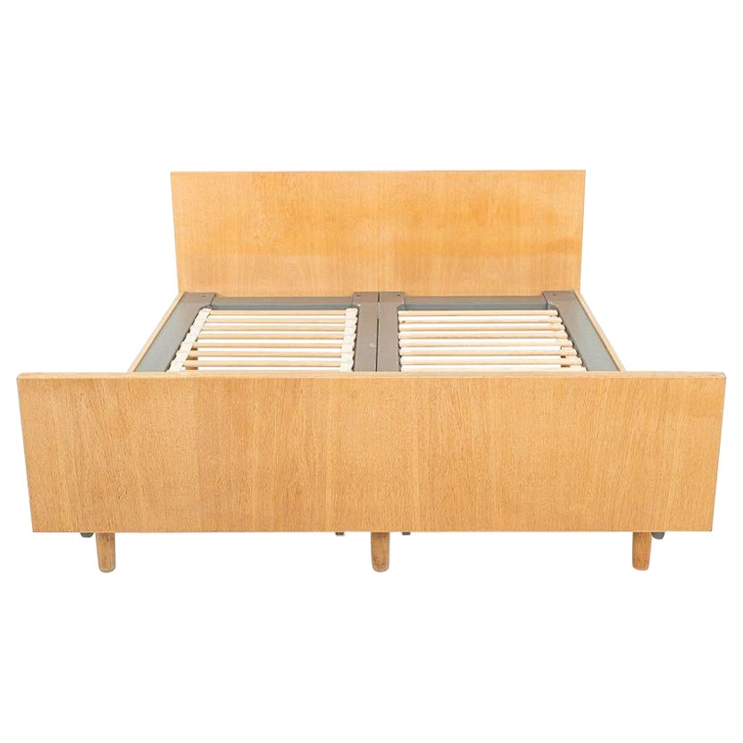 1960s Hans Wegner for Getama Bed Frame in Oak with Headboard and Foodboard