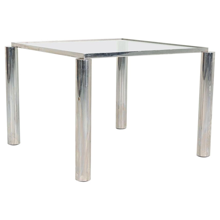 1980s Richard Schultz Prototype Dining Table in Polished Stainless Steel