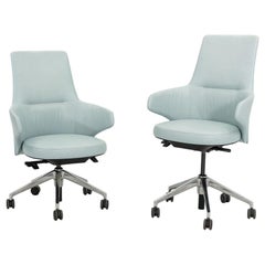 2018 Coalesse Steelcase Massaud Silla de escritorio con respaldo medio y brazos integrados