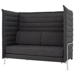 2018 Ronan & Erwan Bouroullec für Vitra Alcove Zweisitzer-Sofa mit grauem Stoff