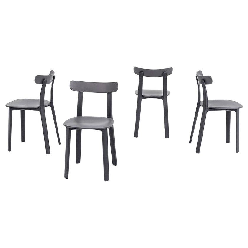2019 Vitra All Plastic Dining Chairs by Jasper Morrison in Graphite Grey