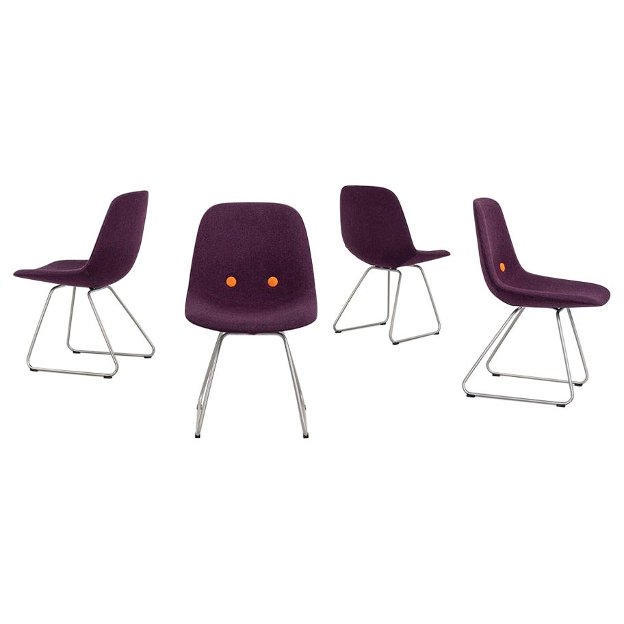 C. 2020 Set of 4 Erik Jorgensen EJ 2 Eyes Chair by Foersom + Hiort-Lorenzen