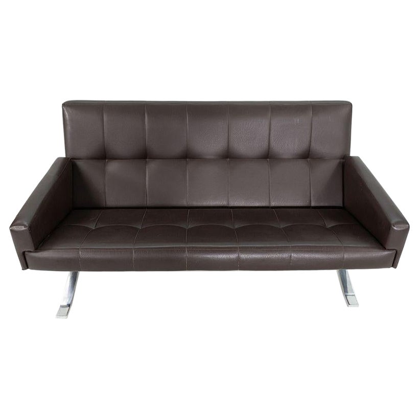 C. 1966 Independent Suspension Group Brown Settee Sofa by Dave Woods For Sale