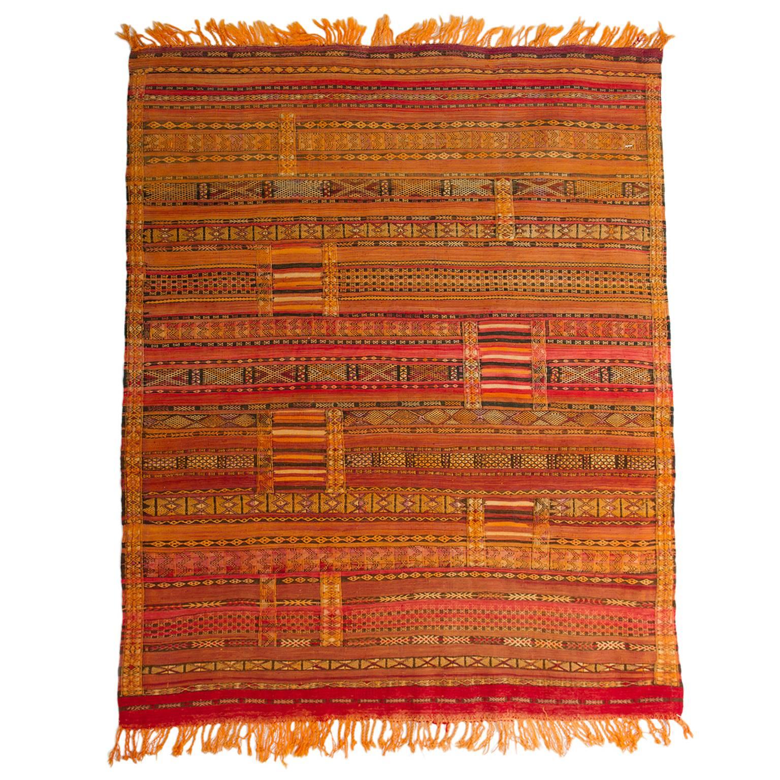  Tuareg Rare Silk Mat, Also for Wall For Sale