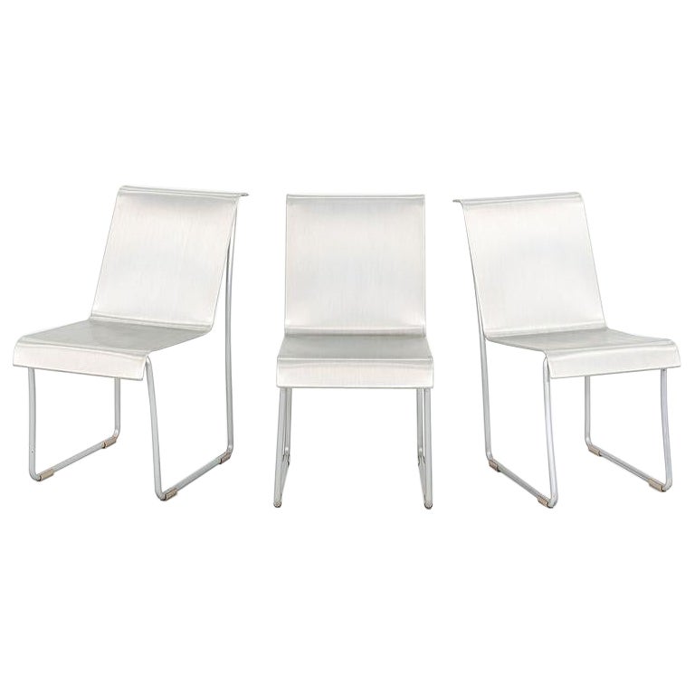 C. 2004 Frank Gehry for Emeco Superlight Chairs in Brushed Aluminum 3x Available For Sale