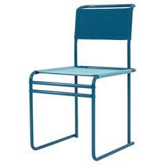 2023 Marcel Breuer für Tecta B40, Esszimmerstuhl mit blauem Stoff und Rahmen