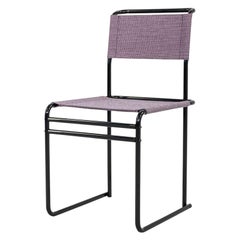 2023 Marcel Breuer pour Tecta Chaise de salle à manger B40 avec tissu violet et structure noire