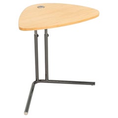 2023 Tecta K22 Table mobile asymétrique en chrome noir avec plateau en Oak
