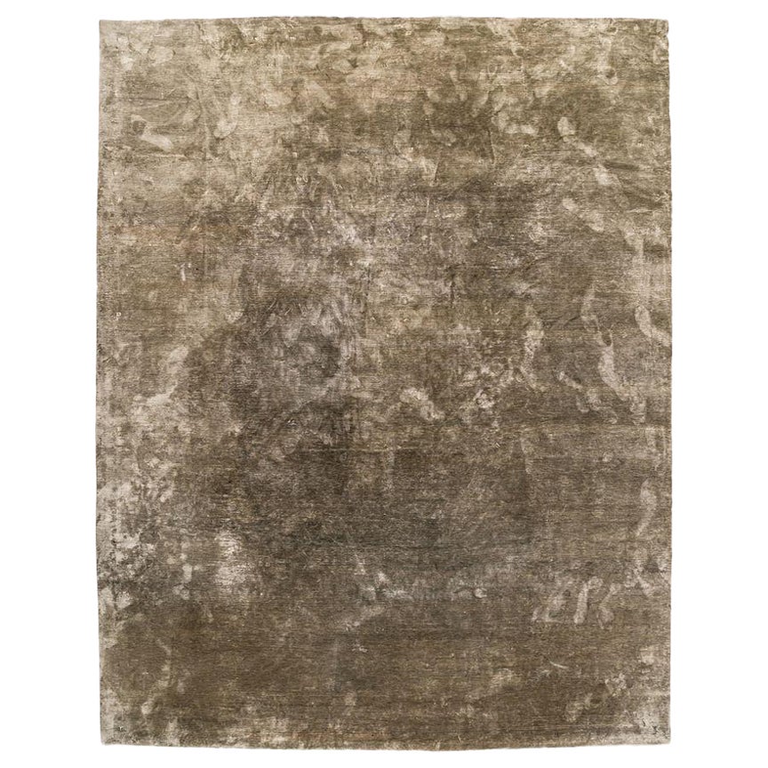 100% Silk Green Rug Imported by Carini Lang - Joseph Carini Carpets 10x14 ft
