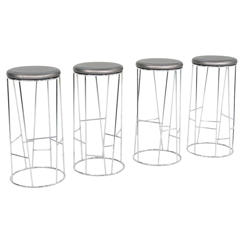 2019 Swivel Bar Stool by Arik Levy for Bernhardt Design in Maharam Alloy Flint