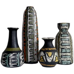 Vintage Livia Gorka - Grouping of 4 Vases - Hungary, c. 1950