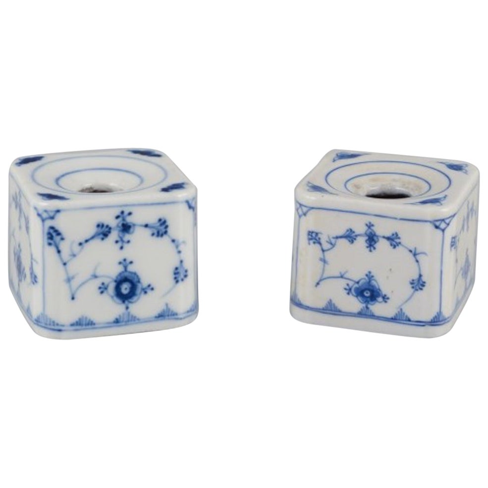 Royal Copenhagen Blue Fluted Plain, due calamai antichi. XIX secolo.