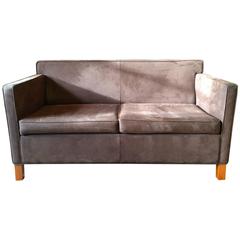 Knoll Studio Krefeld Two-Seat Sofa Settee Ludwig Mies van der Rohe Leather 1