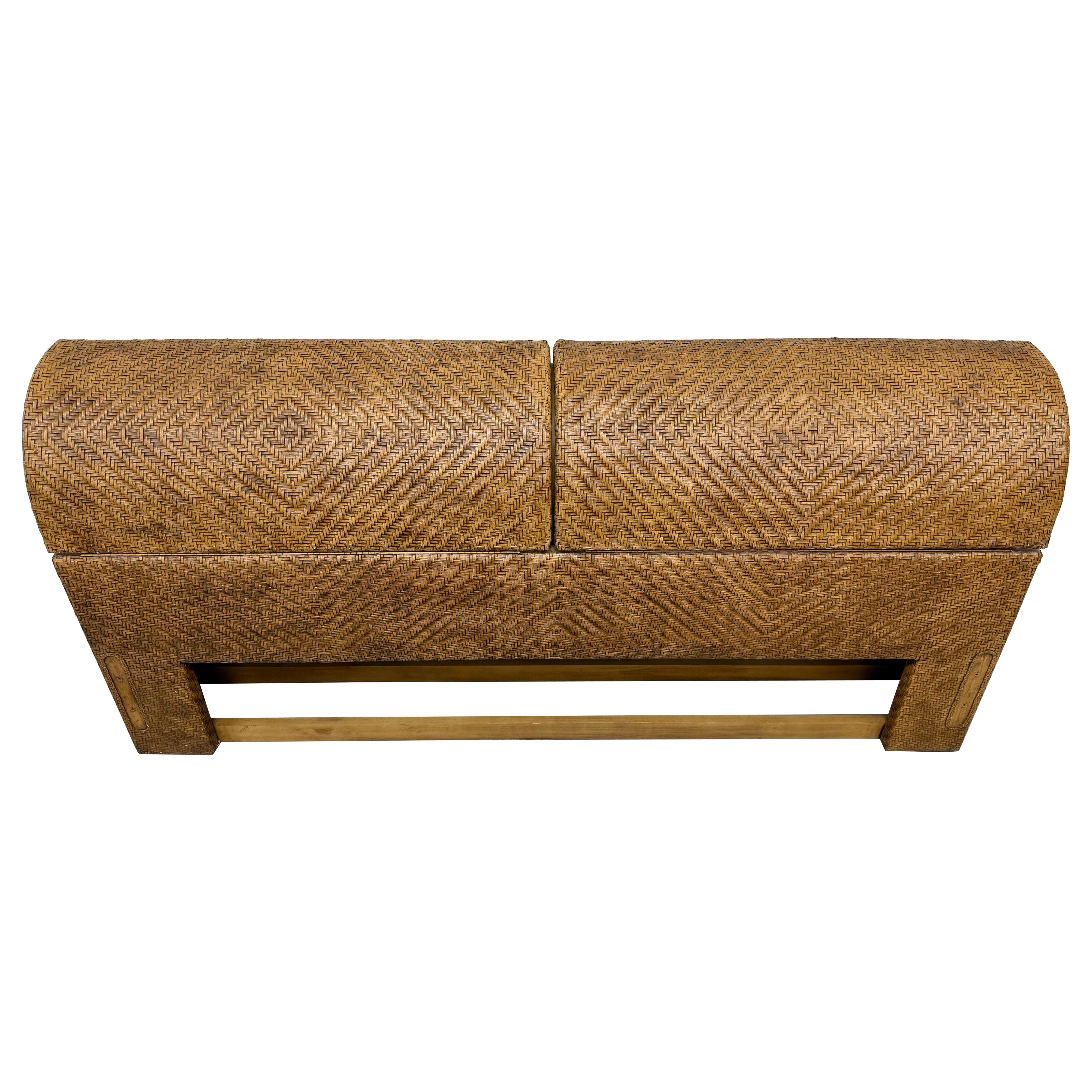 Vintage Henredon Leather King Size Headboard
