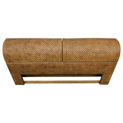 Vintage Henredon Leather King Size Headboard