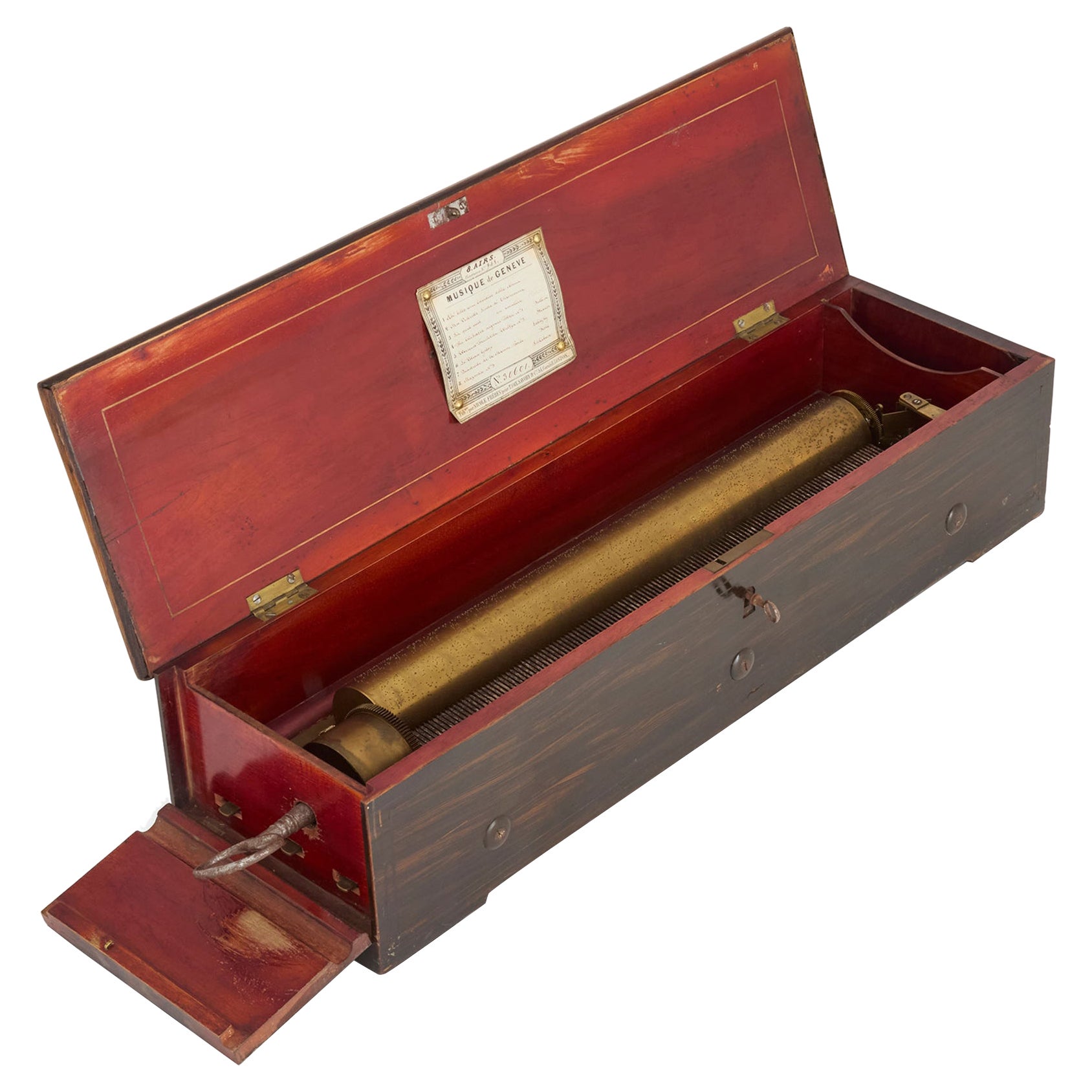 Marquetry Wooden Music Box by Nicole Frères