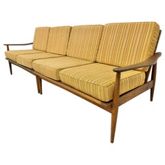 Mid-Century Modern 2-Piece Walnut Sofa