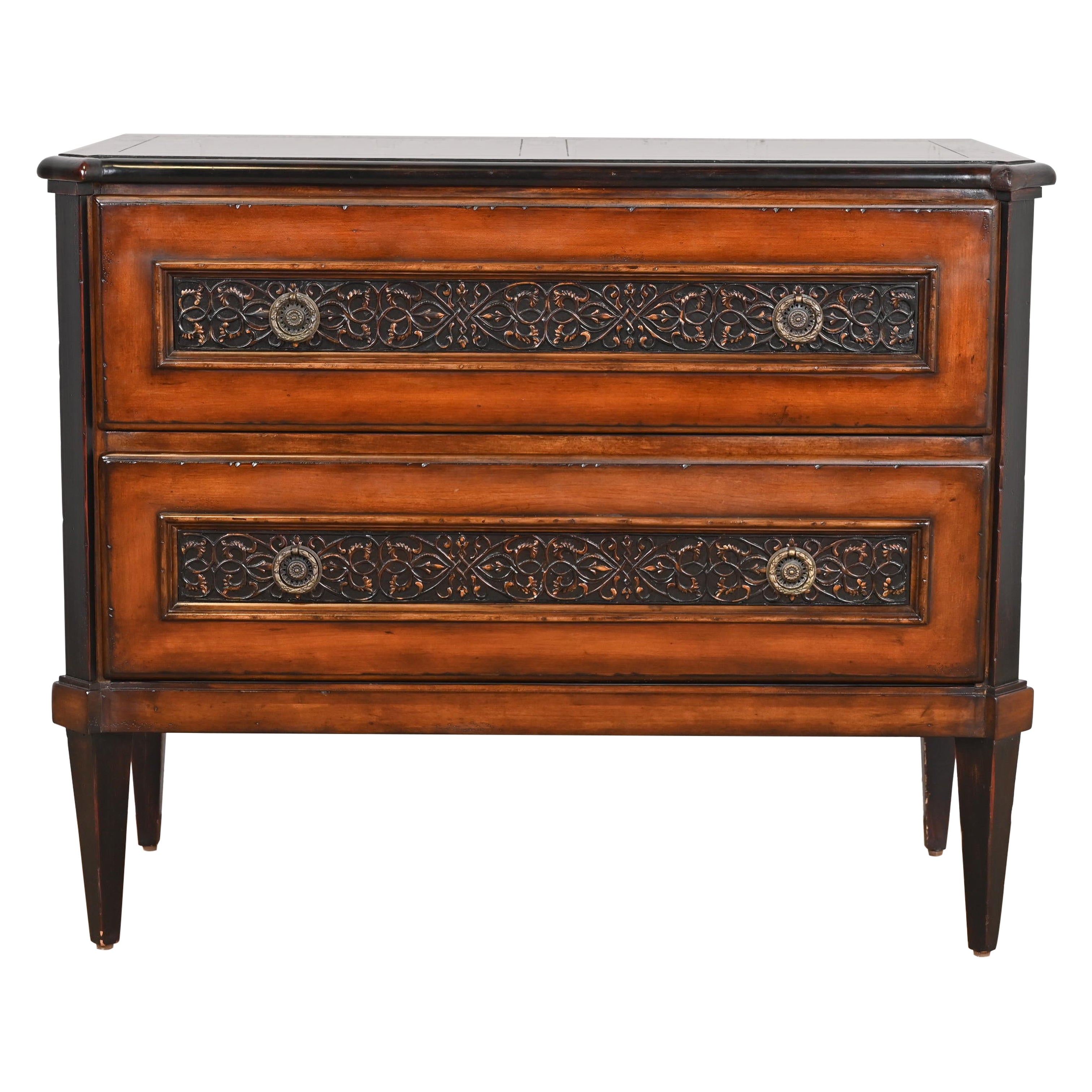 Baker Furniture Italienische Regency Louis XVI Kommode aus Kirschbaum und Wurzelholz