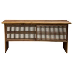 Walnut Credenza with Sliding Shoji Doors
