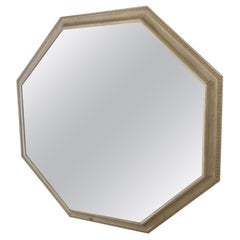 1960 American of Martinsville Miroir Octogonal Provincial Français en Blanc Crème