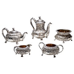 Silber-Service „Chrysanthemum“, William Hunter, London 1841