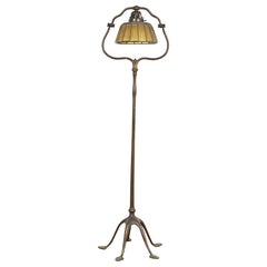 Tiffany Studios New York Linenfold Harp Floor Lamp