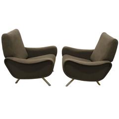 MARCO ZANUSO Couple of Lounge Chairs "Lady"