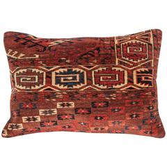 Antique Yomut Turkmen or Turkoman Pillow, Central Asia, 19th Century