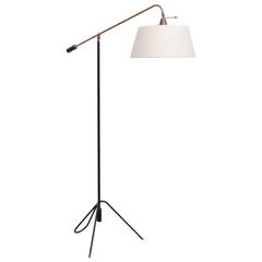 Beautiful Adjustable Floor Lamp by Lunel with Pinleg, France, circa 1950