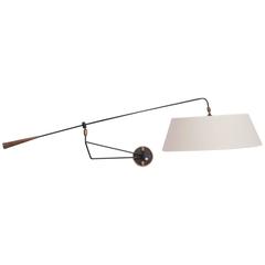 Rare Swivel Arm Wall Lamp by Lunel Edition, France, circa 1950