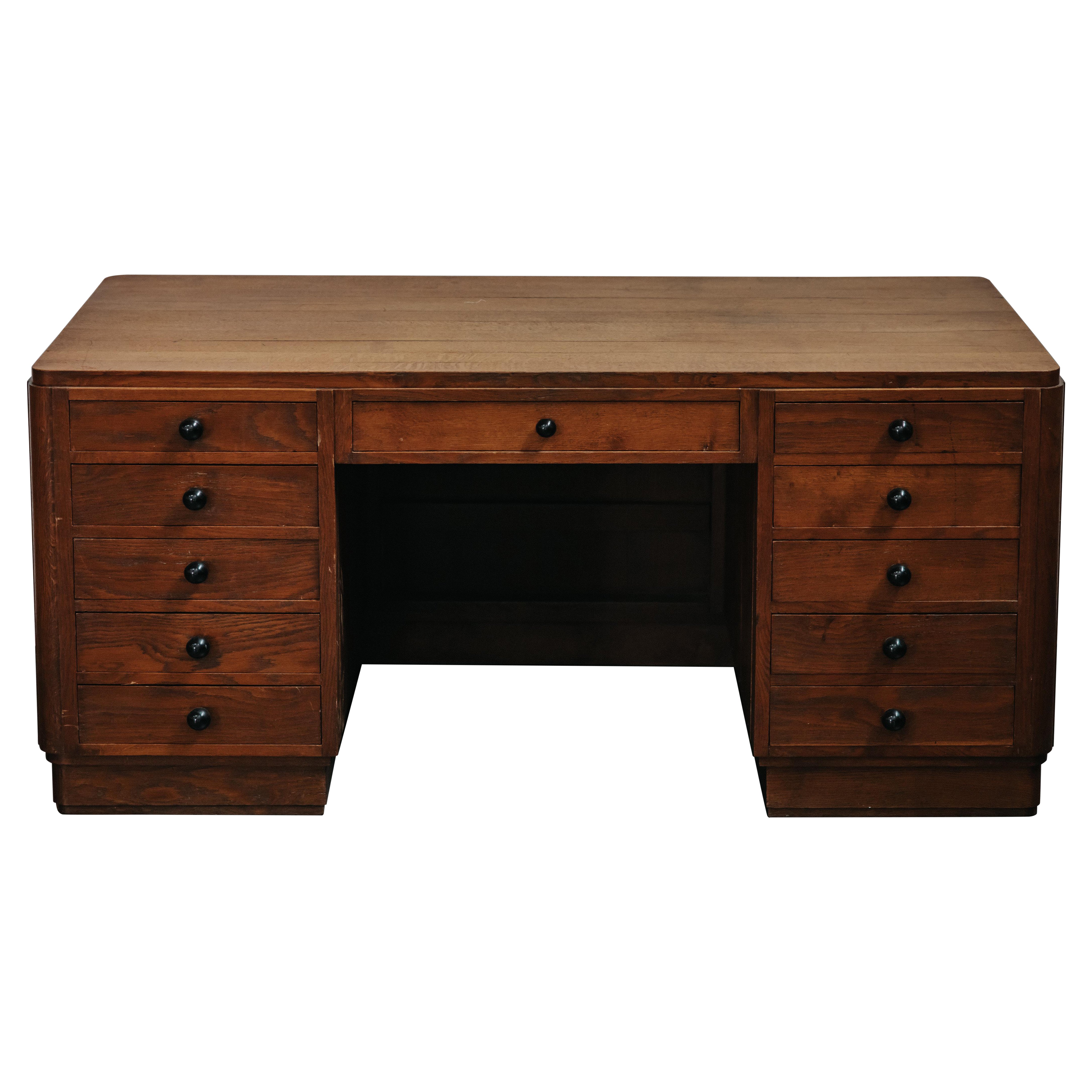 Bureau vintage en Oak de France, CIRCA 1960 en vente