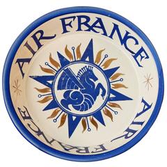 "Air France, " Rare Art Deco Bowl by François Coustère for Marcel Noverraz